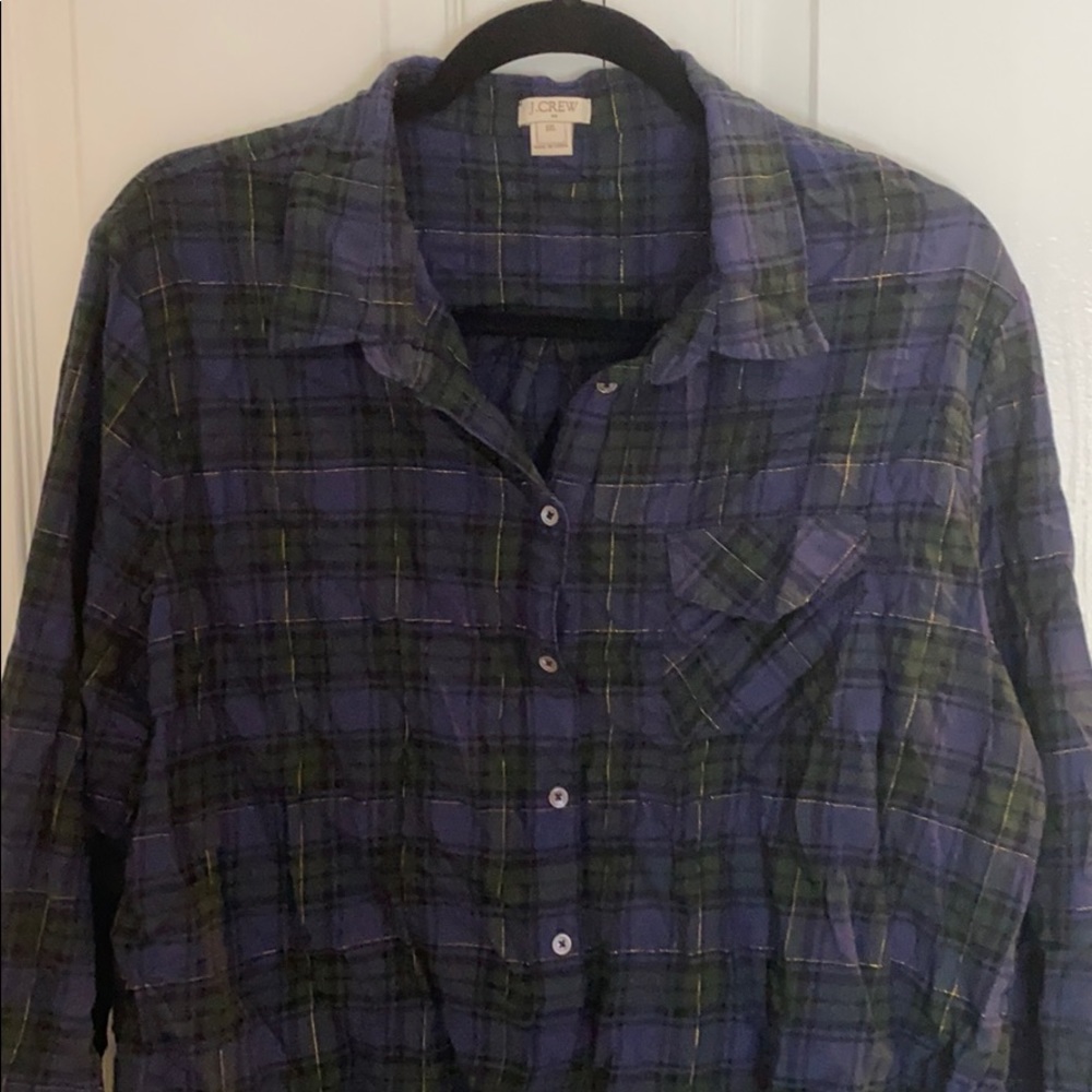 Lightweight flannel tunic shirt